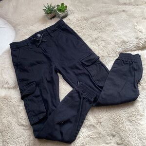 Rustic Blue Kids Pants Joggers Cargo Black Size 8